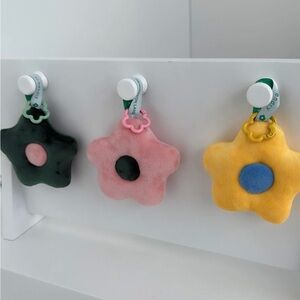 CJ Hendry Flower Keychains Trio - Yellow, Pink & Green (exclusively sold in HK)